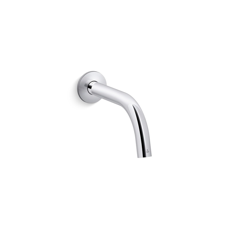 KOHLER K-123MT19-SANA-CP Components Touchless Wall-Mount Lavatory Faucet With Kinesis Sensor Technology, Tube Design, Cortex-Enabled, Ac-Powered, 0.5 Gpm - Polished Chrome
