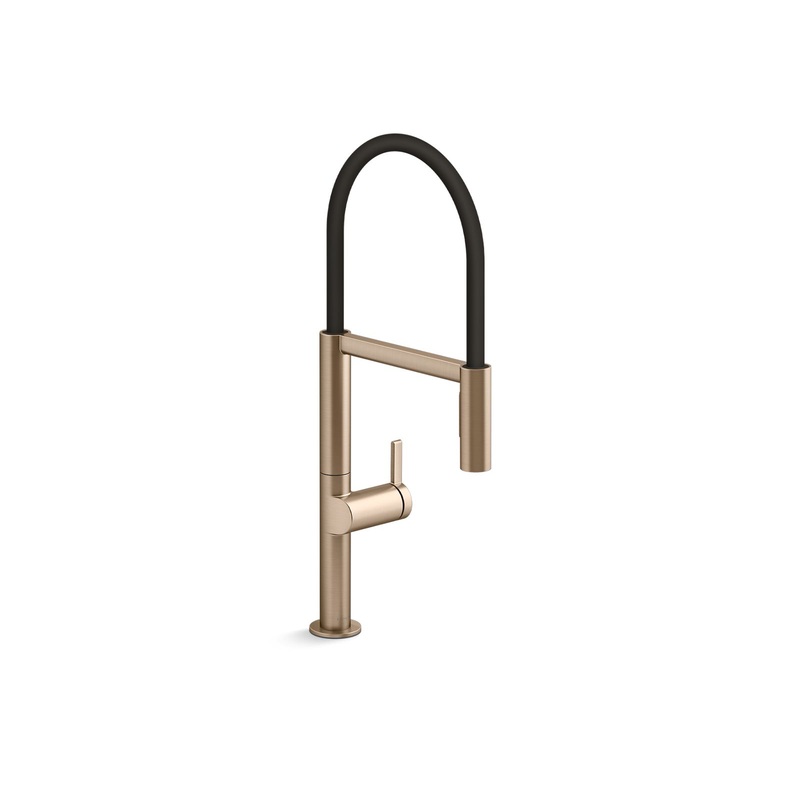 KOHLER K-28267-BV Components Semi-Professional Kitchen Sink Faucet With Two-Function Sprayhead - Vibrant Brushed Bronze