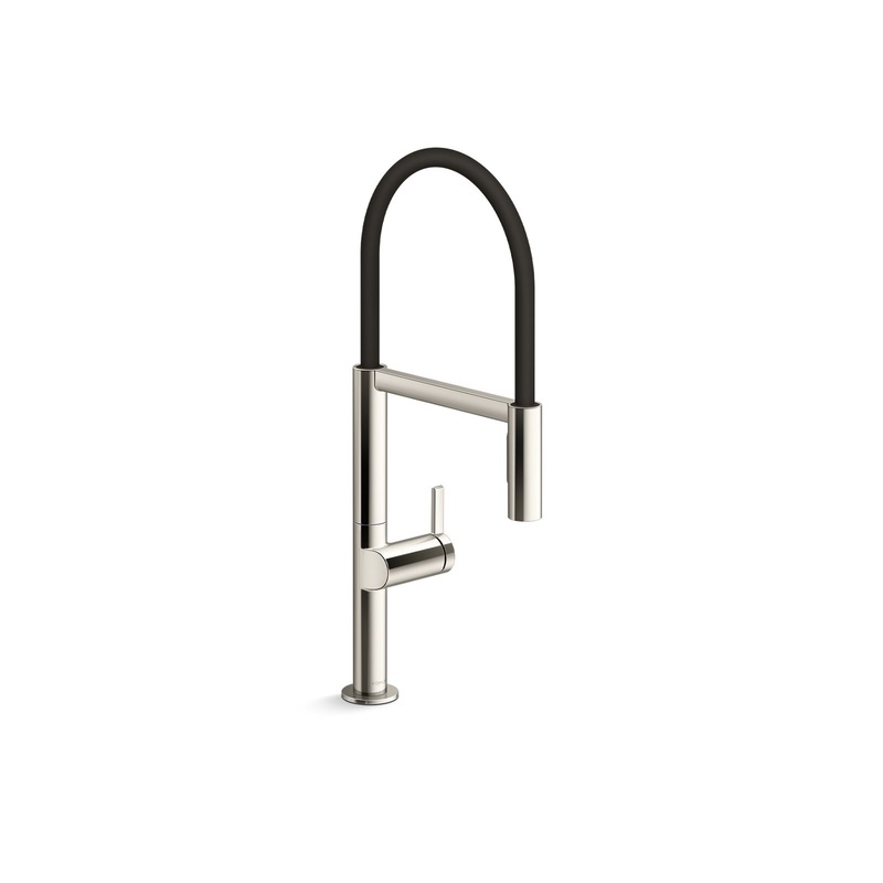 KOHLER K-28267-SN Components Semi-Professional Kitchen Sink Faucet With Two-Function Sprayhead - Vibrant Polished Nickel
