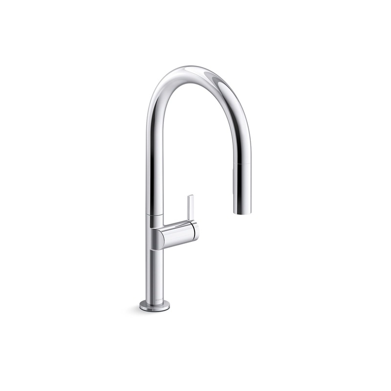 KOHLER K-28268-CP Components Pull-Down Kitchen Sink Faucet With Two-Function Sprayhead - Polished Chrome