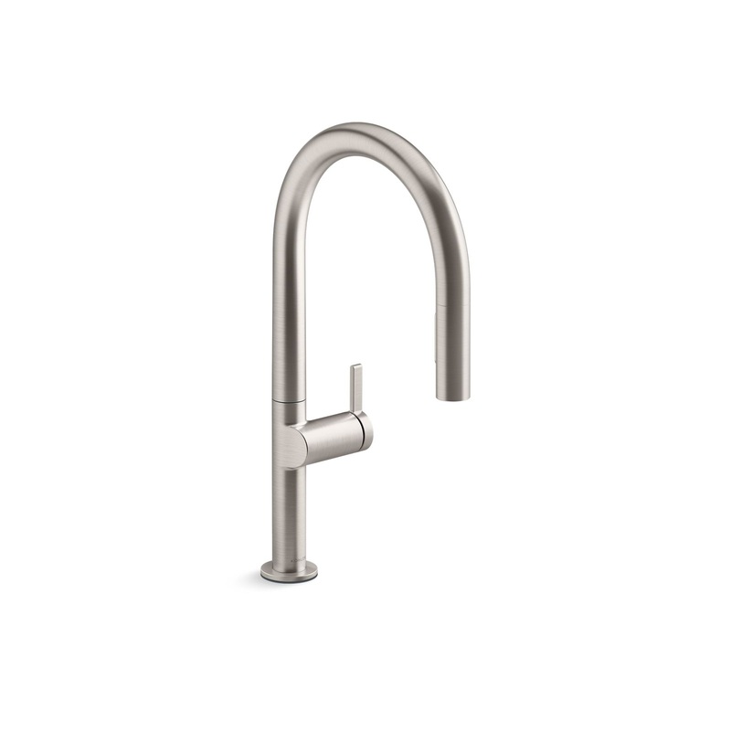 KOHLER K-28268-VS Components Pull-Down Kitchen Sink Faucet With Two-Function Sprayhead - Vibrant Stainless