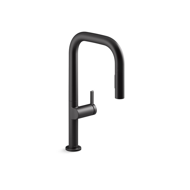 KOHLER K-28269-BL Components Pull-Down Kitchen Sink Faucet With Two-Function Sprayhead - Matte Black
