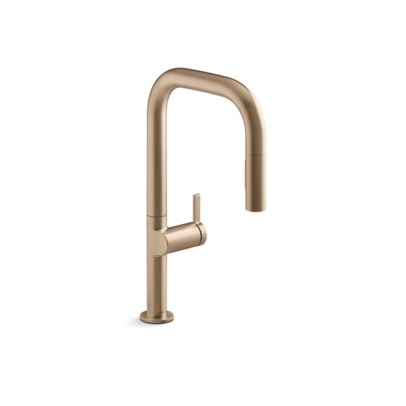 KOHLER K-28269-BV Components Pull-Down Kitchen Sink Faucet With Two-Function Sprayhead - Vibrant Brushed Bronze