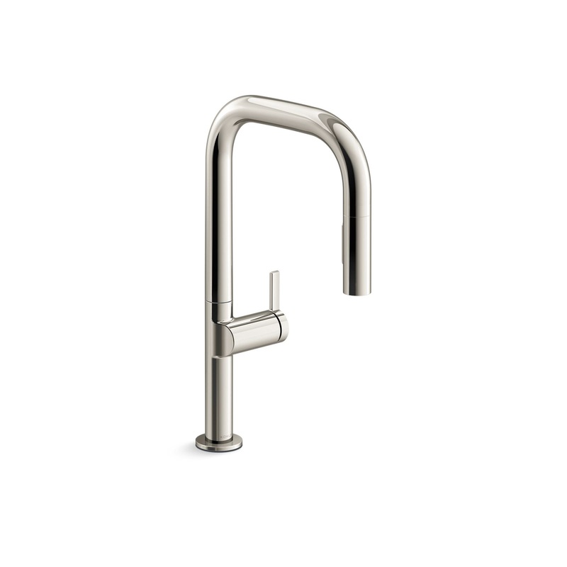 KOHLER K-28269-SN Components Pull-Down Kitchen Sink Faucet With Two-Function Sprayhead - Vibrant Polished Nickel