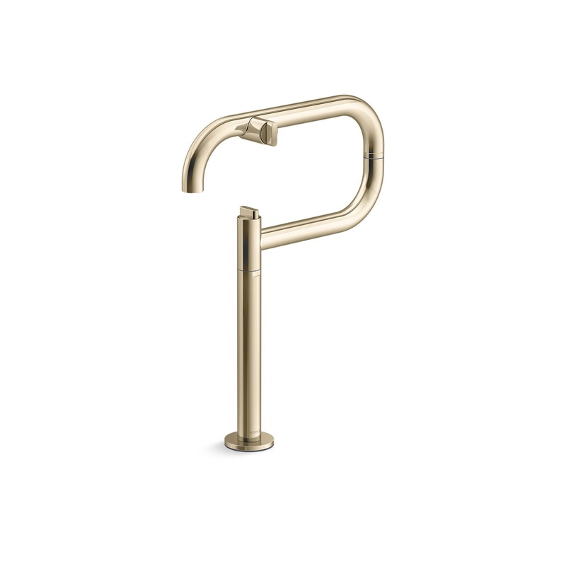 KOHLER K-28275-AF Components Deck-Mount Pot Filler - Vibrant French Gold