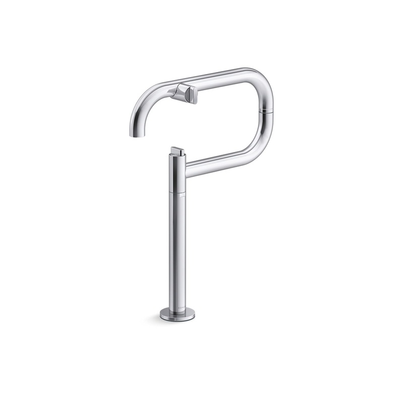 KOHLER K-28275-CP Components Deck-Mount Pot Filler - Polished Chrome