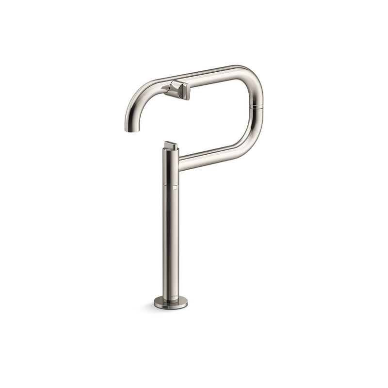 KOHLER K-28275-SN Components Deck-Mount Pot Filler - Vibrant Polished Nickel