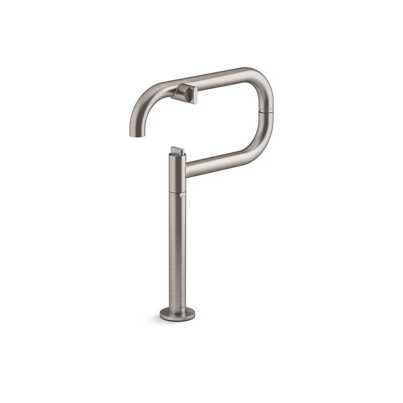 KOHLER K-28275-VS Components Deck-Mount Pot Filler - Vibrant Stainless