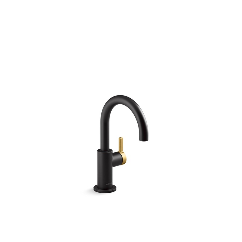 KOHLER K-28291-BMB Components Beverage Faucet - Matte Black with Moderne Brass