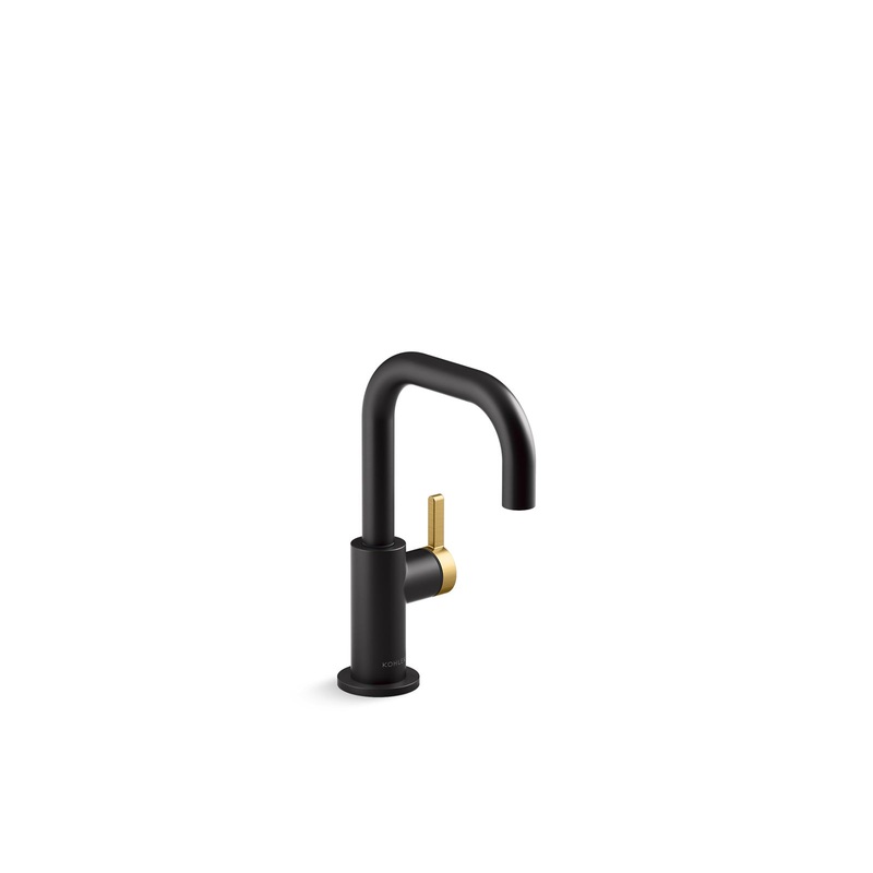 KOHLER K-28292-BMB Components Beverage Faucet - Matte Black with Moderne Brass
