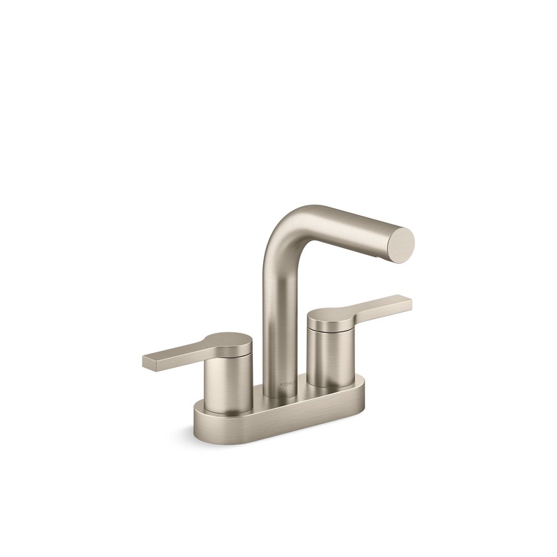 KOHLER K-33591-4K-BN Elate Centerset Bathroom Sink Faucet, 1.0 Gpm - Vibrant Brushed Nickel