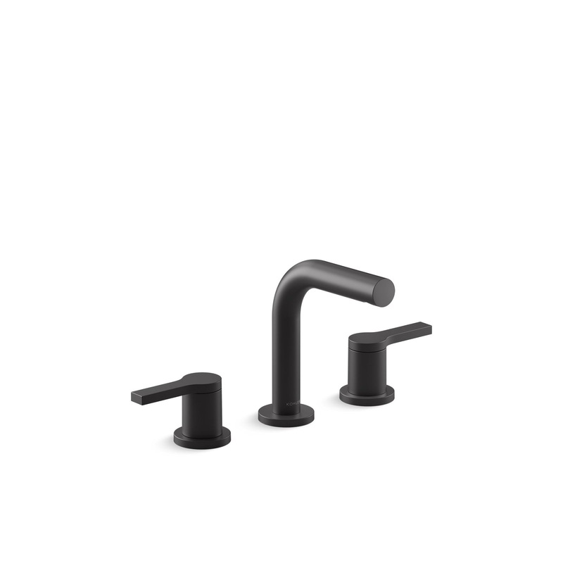 KOHLER K-33592-4K-BL Elate Widespread Bathroom Sink Faucet, 1.0 Gpm - Matte Black
