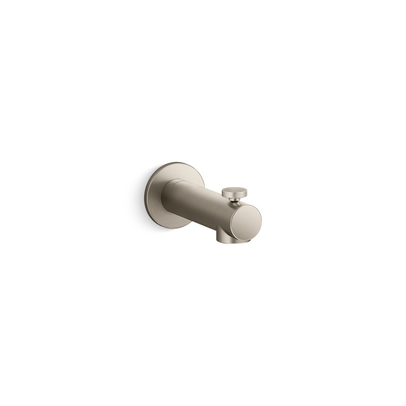 KOHLER K-33966-BN Elate Wall-Mount Bath Spout With Diverter - Vibrant Brushed Nickel
