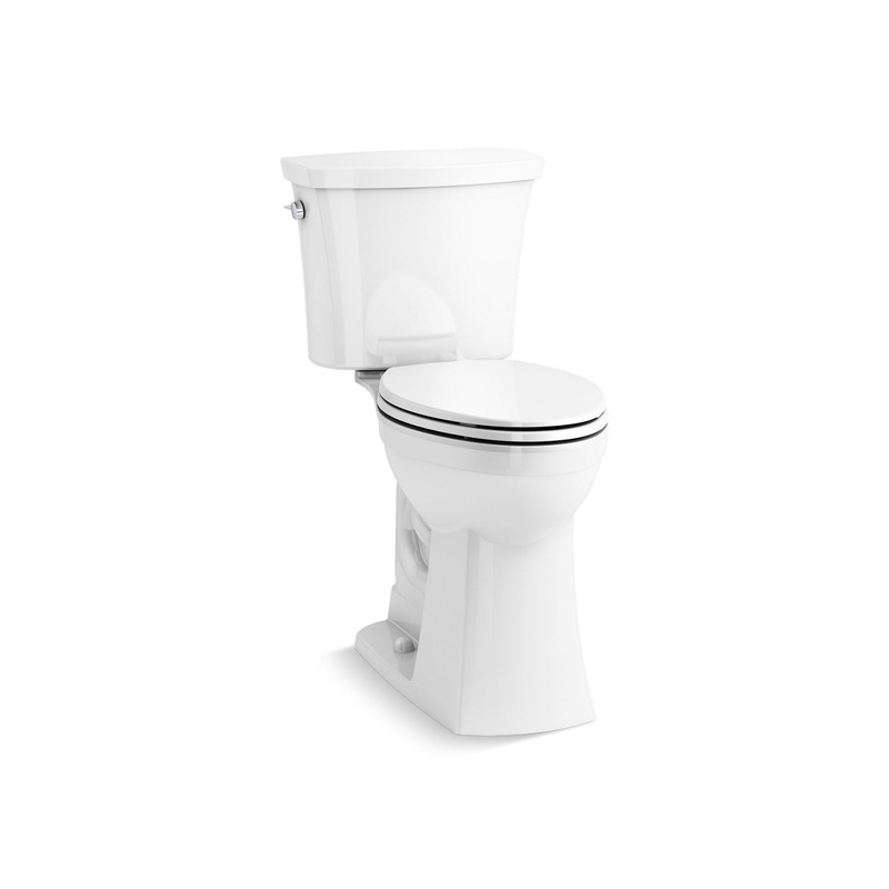 KOHLER K-30688-0 Kelston Continuousclean Tall Two-Piece Elongated Toilet, 1.28 Gpf - White
