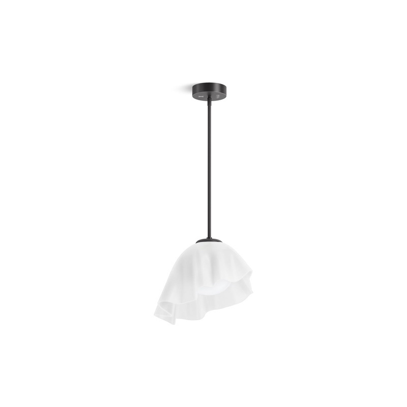 KOHLER K-32695-PELED-BLL Landshapes By Daniel Arsham 14-3/4" Pendant - Matte Black