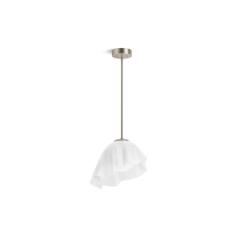 KOHLER K-32695-PELED-BNL Landshapes By Daniel Arsham 14-3/4" Pendant - Brushed Nickel
