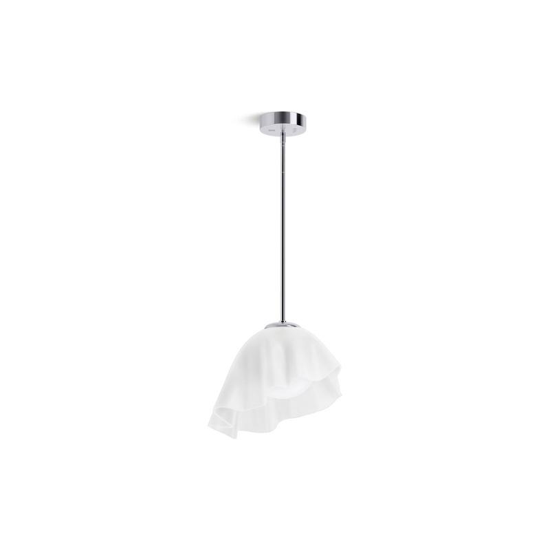 KOHLER K-32695-PELED-CPL Landshapes By Daniel Arsham 14-3/4" Pendant - Polished Chrome