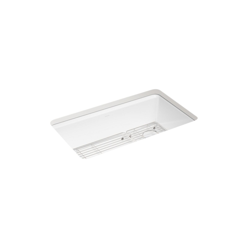 KOHLER K-5871-5UA1-0 Riverby 33" Undermount Single-Bowl Kitchen Sink - White