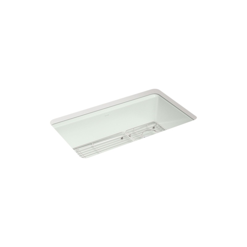 KOHLER K-5871-5UA1-FF Riverby 33" Undermount Single-Bowl Kitchen Sink - Sea Salt