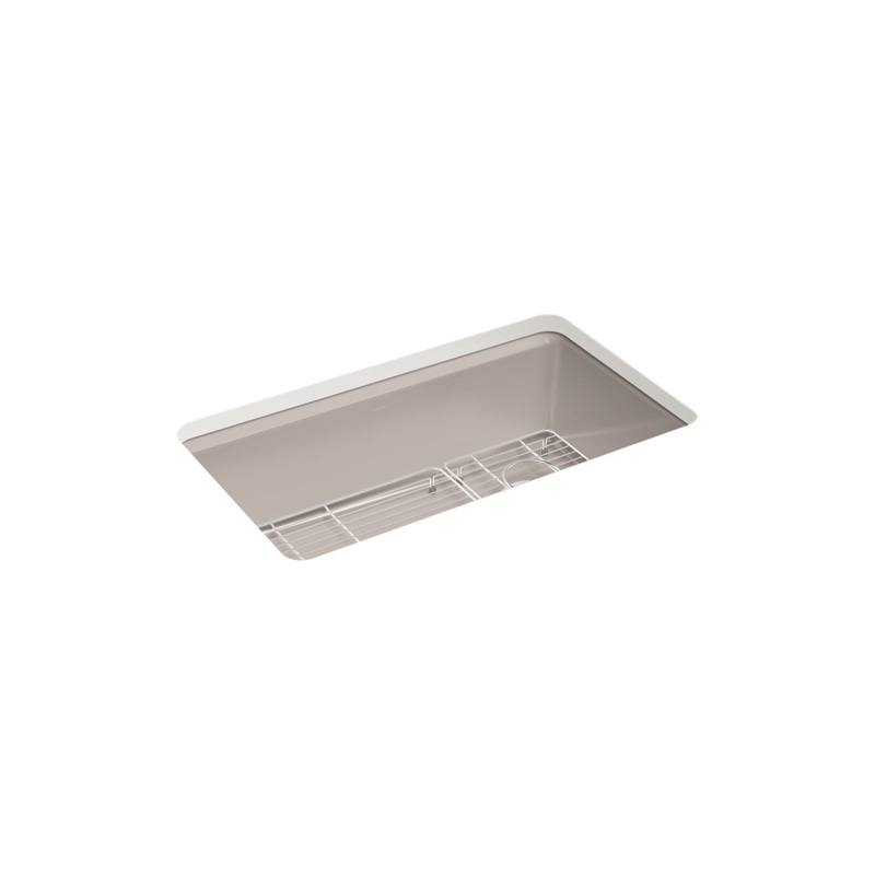 KOHLER K-5871-5UA1-TRF Riverby 33" Undermount Single-Bowl Kitchen Sink - Truffle