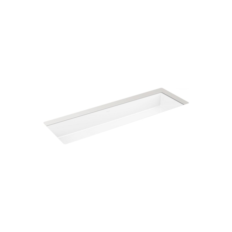 KOHLER K-8192-0 Verticyl 42-1/2" Rectangular Undermount Bathroom Sink - White