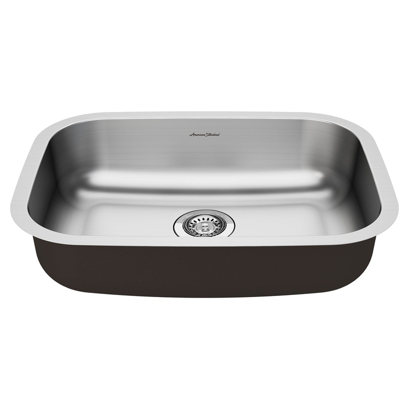 AMERICAN STANDARD 18SB6231800S.075, Portsmouth 23 x 18-Inch Stainless Steel Undermount Single-Bowl ADA Kitchen Sink in Stainless Stl