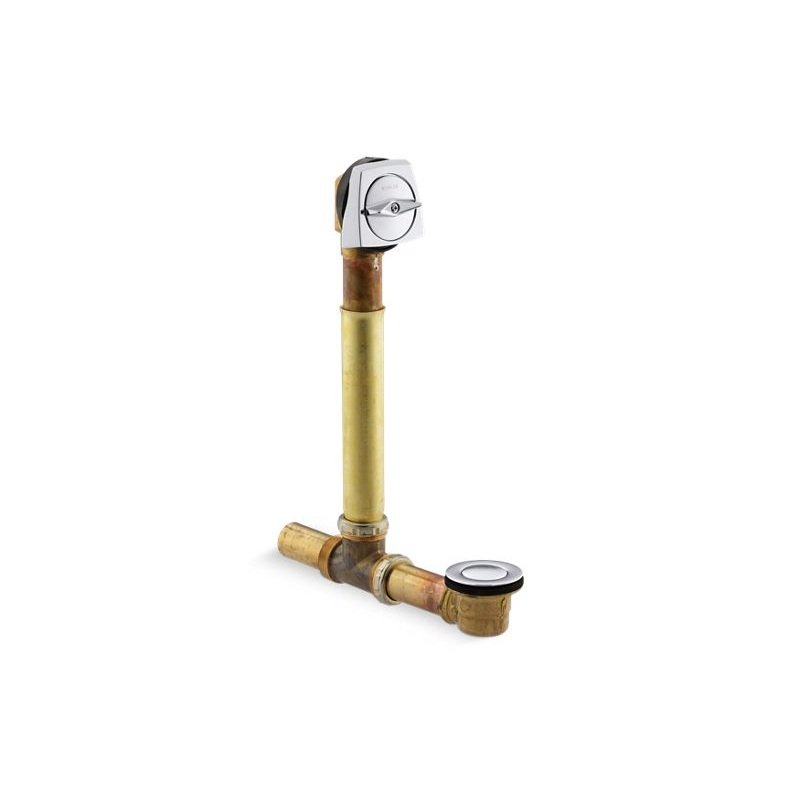 KOHLER Clearflo K-7161-AF-CP Polished Chrome 1-1/2" adjustable pop-up drain with above- or through-the-floor installations for 17"-24" deep baths
