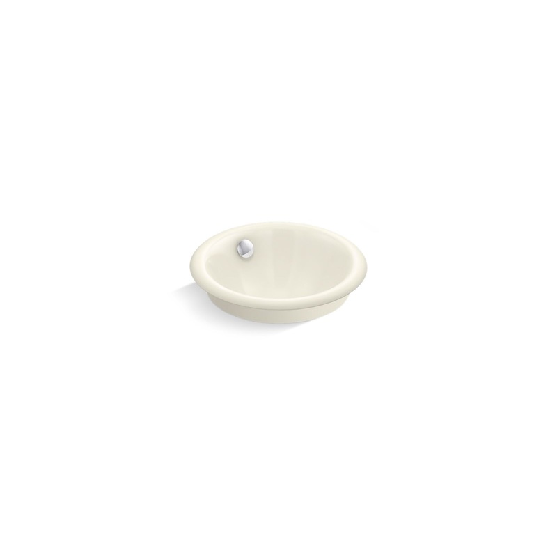 KOHLER K-20211-B-96 Iron Plains 12" Round Drop-In/Undermount/Vessel Bathroom Sink In Biscuit