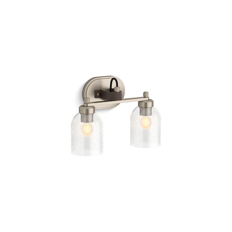 KOHLER K-38417-SC02-BNL Tannage Two-Light Sconce In Brushed Nickel