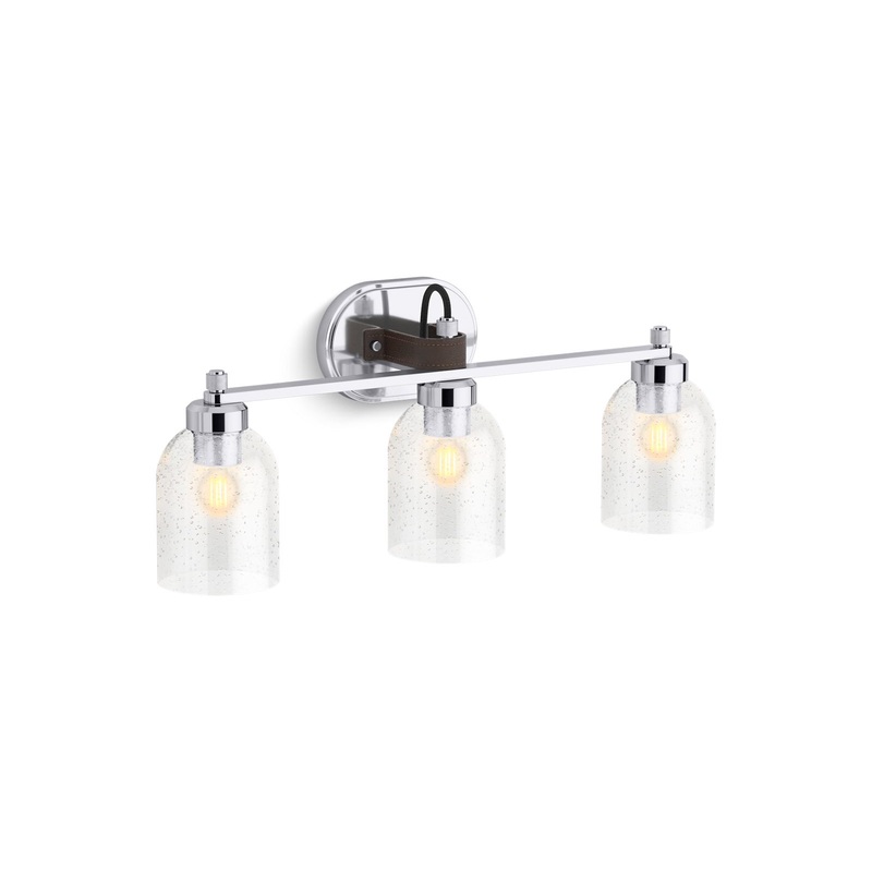 KOHLER K-38418-SC03-CPL Tannage Three-Light Sconce In Polished Chrome