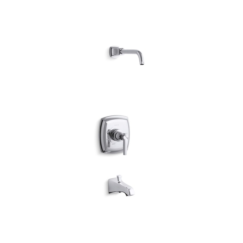 KOHLER K-TLS16225-4-CP Margaux Rite-Temp Bath And Shower Trim Kit, Without Showerhead In Polished Chrome