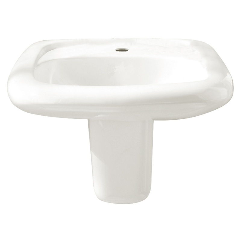 AMERICAN STANDARD 0955901EC.020, Murro Wall-Hung EverClean Sink Less Overflow With Center Hole Only in White