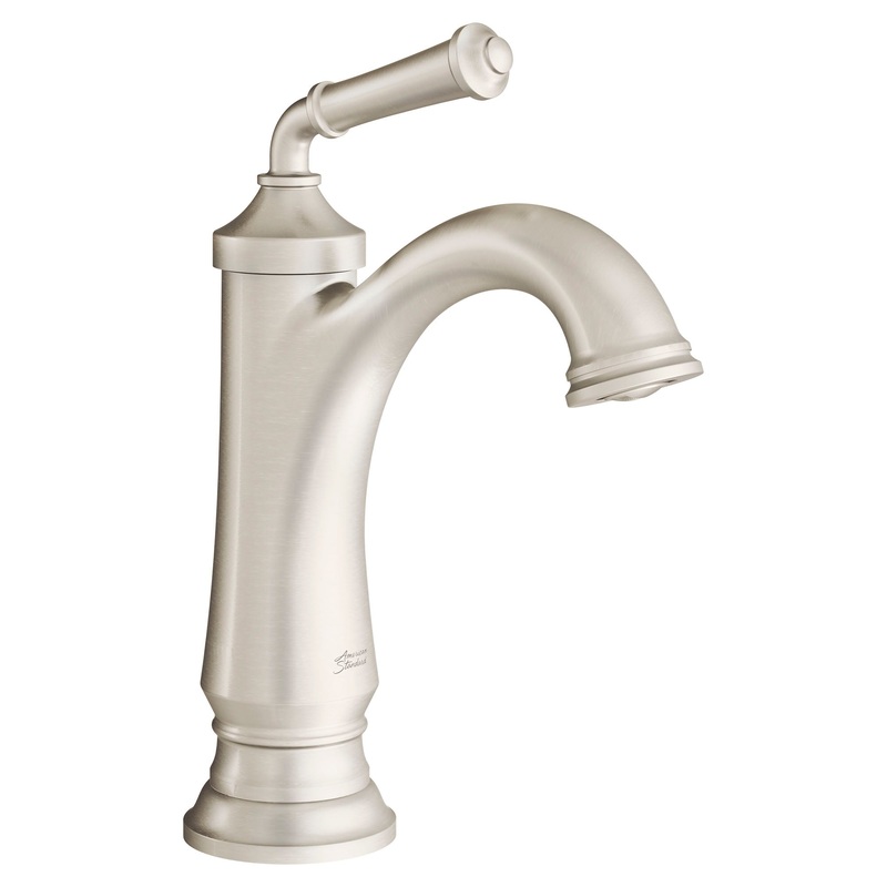AMERICAN STANDARD 7052107.295, Delancey Single Hole Single-Handle Bathroom Faucet 1.2 gpm/4.5 L/min With Lever Handle in Brushed Nickel