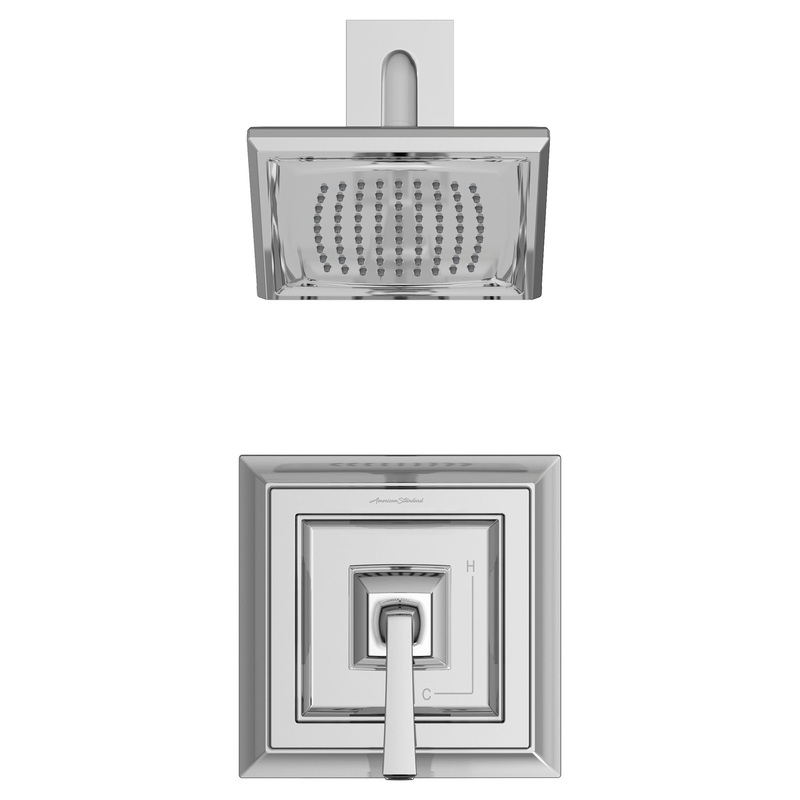 AMERICAN STANDARD TU455501.002, Town Square S 2.5 gpm/9.5 L/min Shower Trim Kit With Single Function Showerhead, Double Ceramic Pressure Balance Cartridge With Lever Handle in Chrome