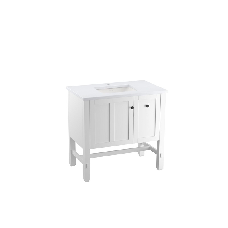 KOHLER K-5288-1WA Tresham 36" Bathroom Vanity Cabinet In Linen White
