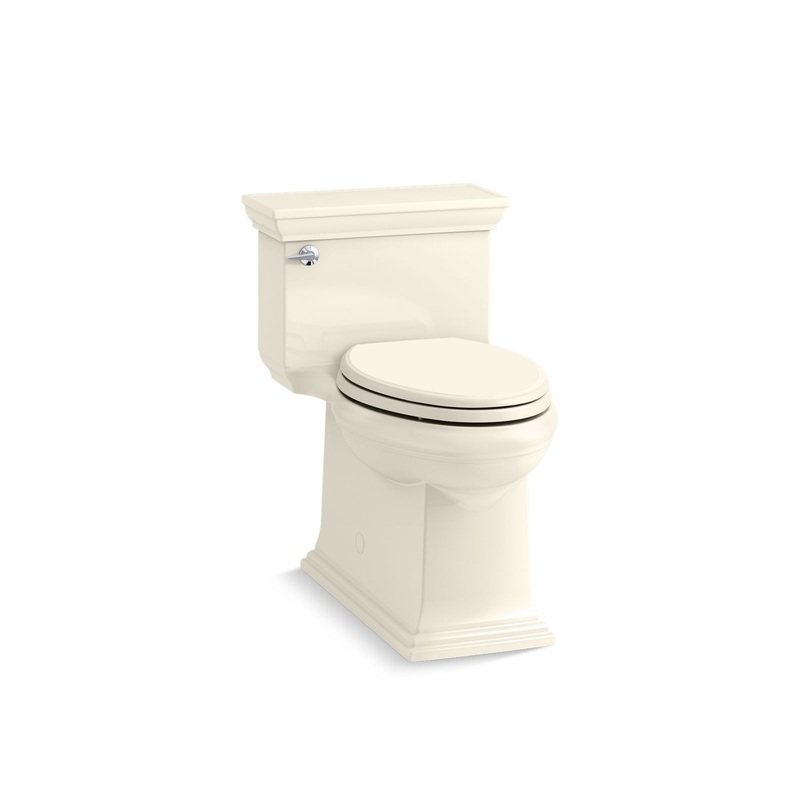 KOHLER K-6428-96 Memoirs Stately One-Piece Compact Elongated Toilet With Skirted Trapway, 1.28 Gpf In Biscuit