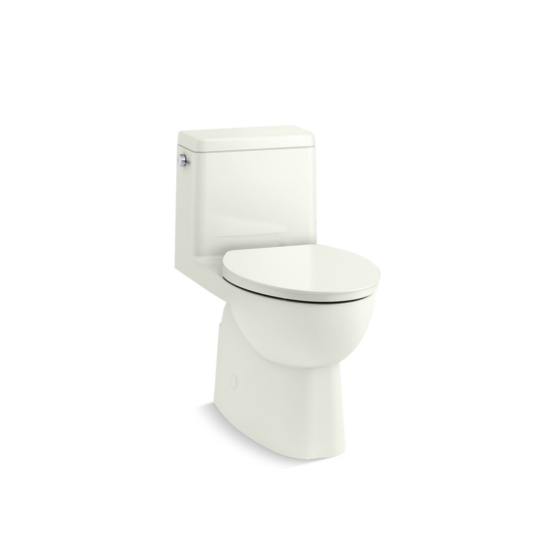 KOHLER K-78080-NY Reach One-Piece Compact Elongated Toilet With Skirted Trapway, 1.28 Gpf In Dune