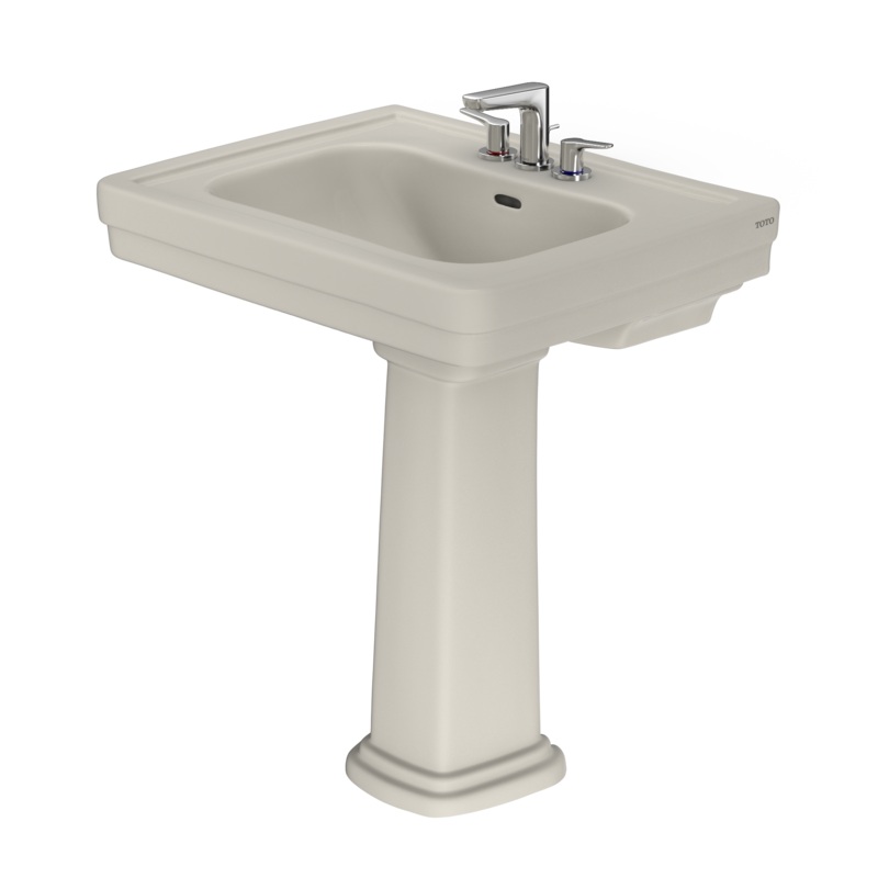 TOTO LPT530.4N#12 Promenade 27-1/2" X 22-1/4" Rectangular Pedestal Bathroom Sink For 4 Inch Center Faucets - Sedona Beige