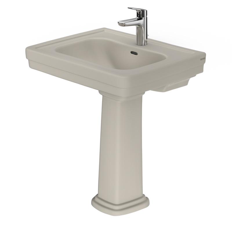 TOTO LPT530N#03 Promenade 27-1/2" X 22-1/4" Rectangular Pedestal Bathroom Sink For Single Hole Faucets - Bone