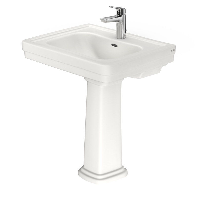 TOTO LPT530N#11 Promenade 27-1/2" X 22-1/4" Rectangular Pedestal Bathroom Sink For Single Hole Faucets - Colonial White