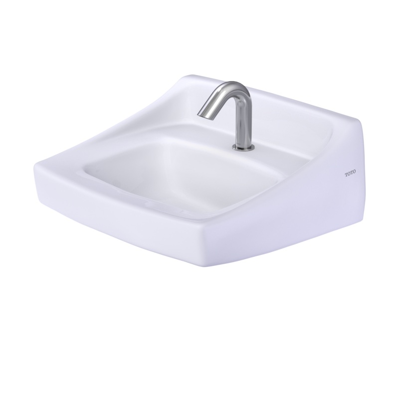 TOTO LT307#01 Commercial Wall-Mount Bathroom Sink For Single Hole Faucets -