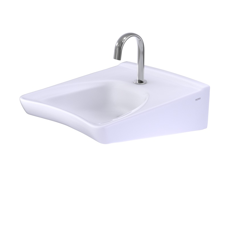 TOTO LT308#01 Commercial Wall-Mount Bathroom Sink For Single Hole Faucets -