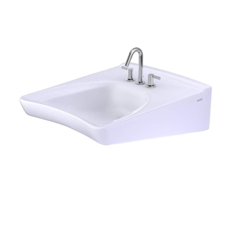 TOTO LT308.4#01 Commercial Wall-Mount Bathroom Sink For 4 Inch Center Faucets -