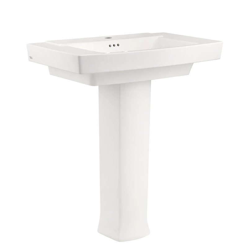 AMERICAN STANDARD 0328100.020, Townsend Center Hole Only Pedestal Sink Top and Leg Combination in White