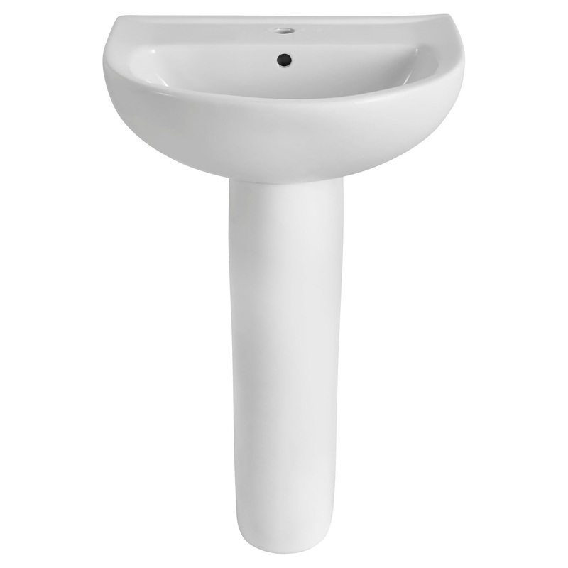 AMERICAN STANDARD 0467100.020, 22-Inch Evolution Center Hole Only Pedestal Sink Top and Leg Combination in White