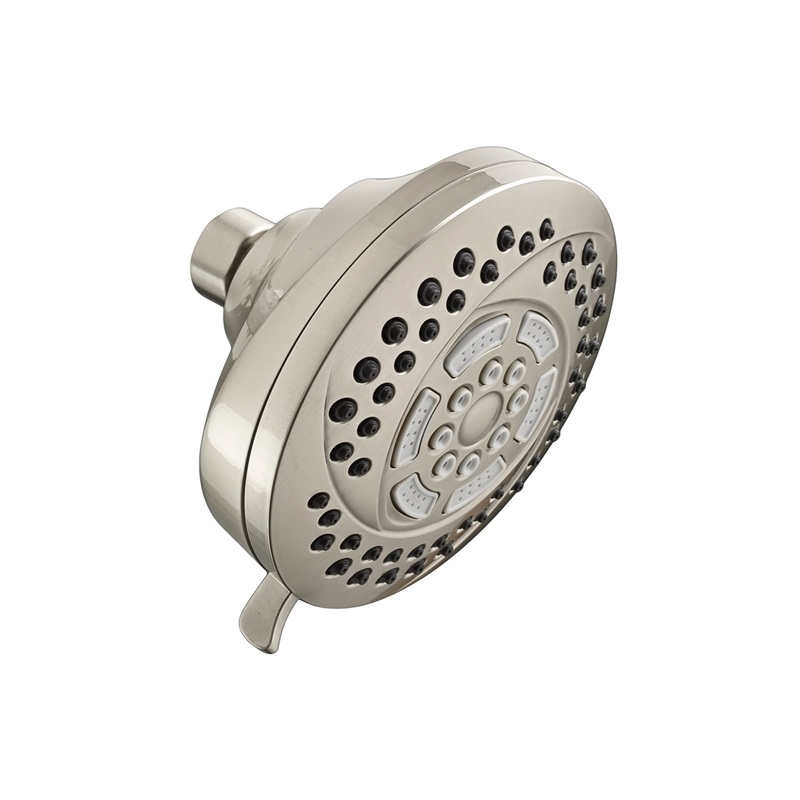 AMERICAN STANDARD 1660206.295, Hydrofocus 4-1/2-Inch 2.0 gpm/7.6 L/min Water-Saving Fixed Showerhead in Brushed Nickel