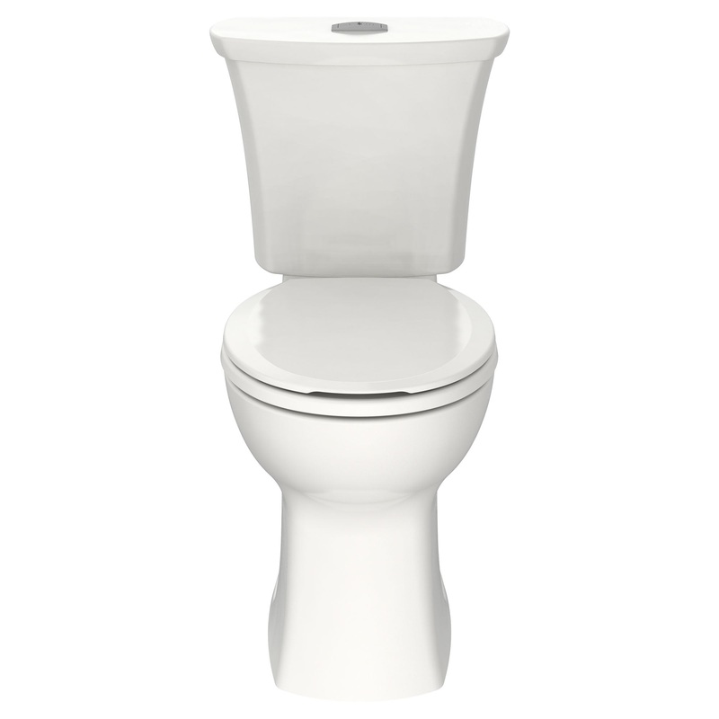 AMERICAN STANDARD 204BA200.020, Edgemere Two-Piece Dual Flush 1.6 gpf/6.0 Lpf and 1.1 gpf/4.2 Lpf Chair-Height Round-Front Toilet Less Seat in White