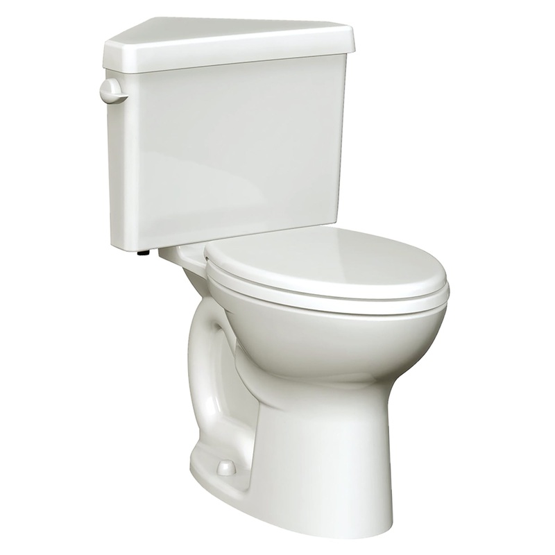 AMERICAN STANDARD 216AD104.020, Triangle Cadet PRO Two-Piece 1.28 gpf/4.8 Lpf Chair Height Elongated Toilet in White
