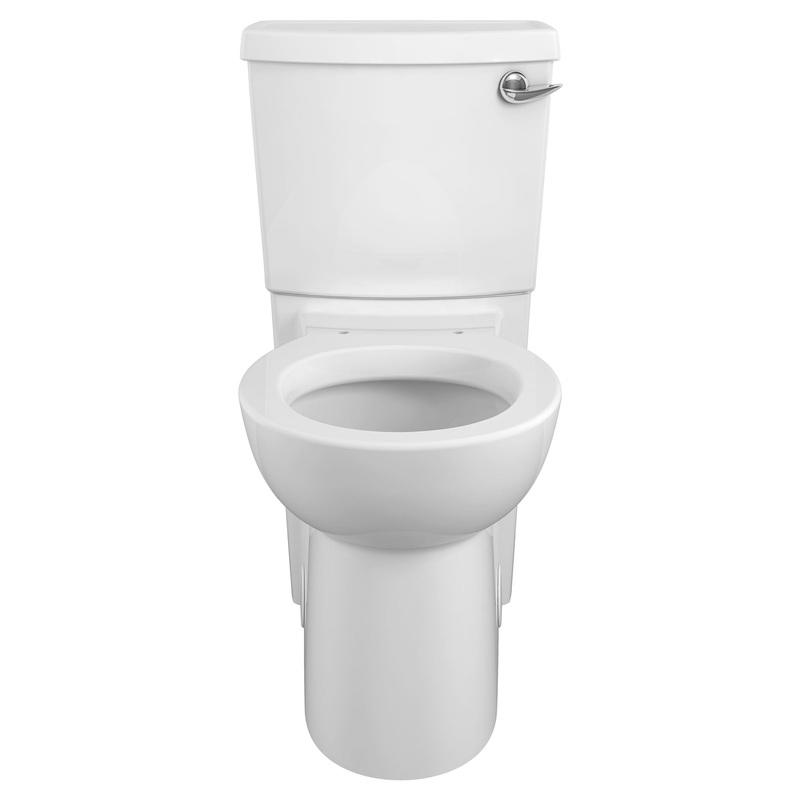 AMERICAN STANDARD 2988813.020, Cadet 3 FloWise Skirted Two-Piece 1.28 gpf/4.8 Lpf Chair Height Right-Hand Trip Lever Round Front Toilet With Seat in White