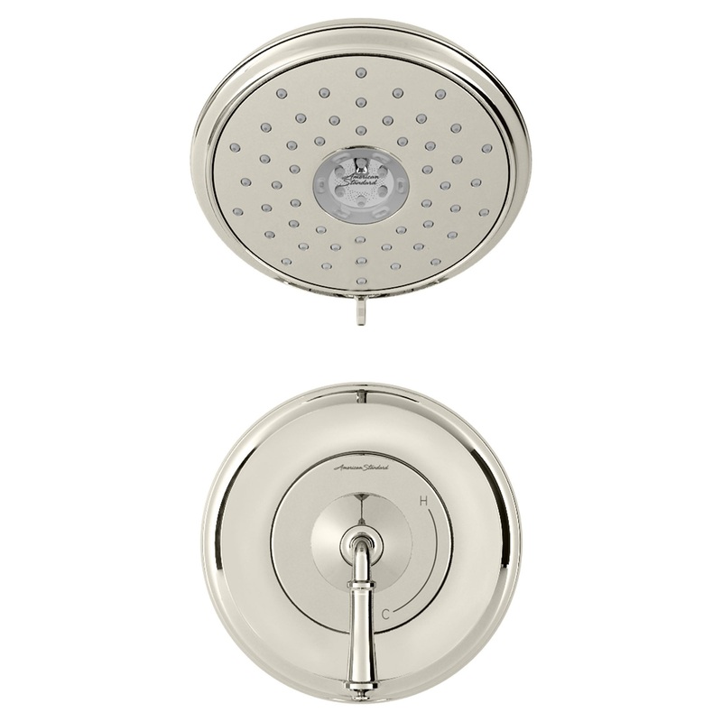 AMERICAN STANDARD TU052507.013, Delancey 1.8 gpm/6.8 L/min Shower Trim Kit With Water-Saving 4-Function Showerhead and Lever Handle in Polished Nickel